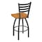 Holland Bar Stool Co 30" Swivel Bar Stool, Pewter Finish, Med Maple Seat 41030PWMedMpl - alternate 2